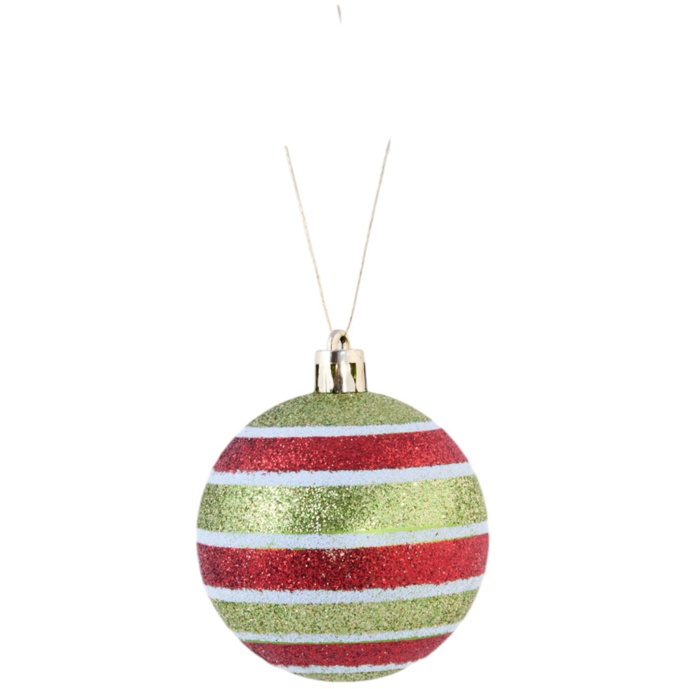 Pack of 12 Novelty Grumble BaublesGreen and Red Image 4