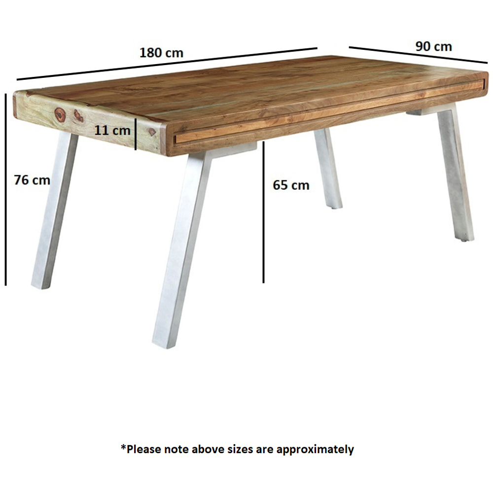 Brooklyn 4 Seater Hardwood Dining Table Image 5