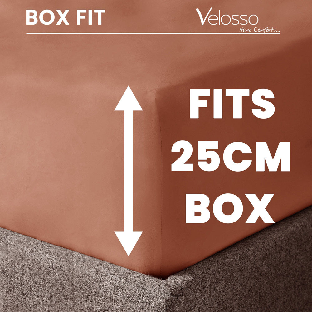 Velosso Microfibre Double Orange Fitted Sheet Image 5