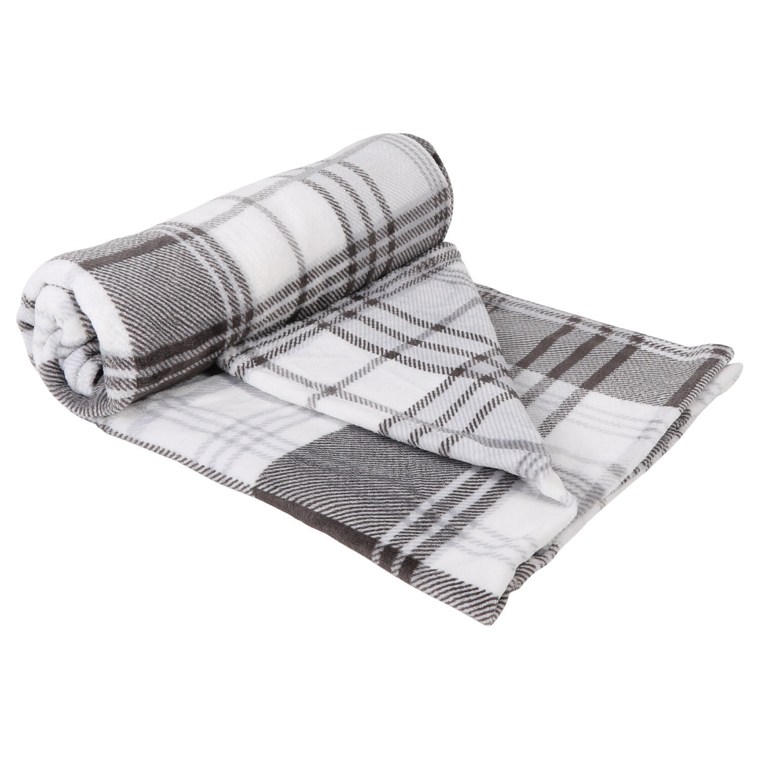 Divante Grey Hamilton Check Throw 230 x 180cm Image 2
