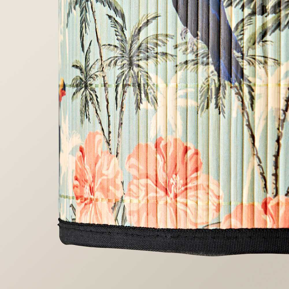 ValueLights Daintree Pastel Jungle Bamboo Drum Small Ceiling Lamp Shade Image 5