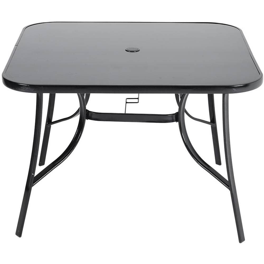 Living and Home Glass 4 Seater Square Garden Dining Set Image 3