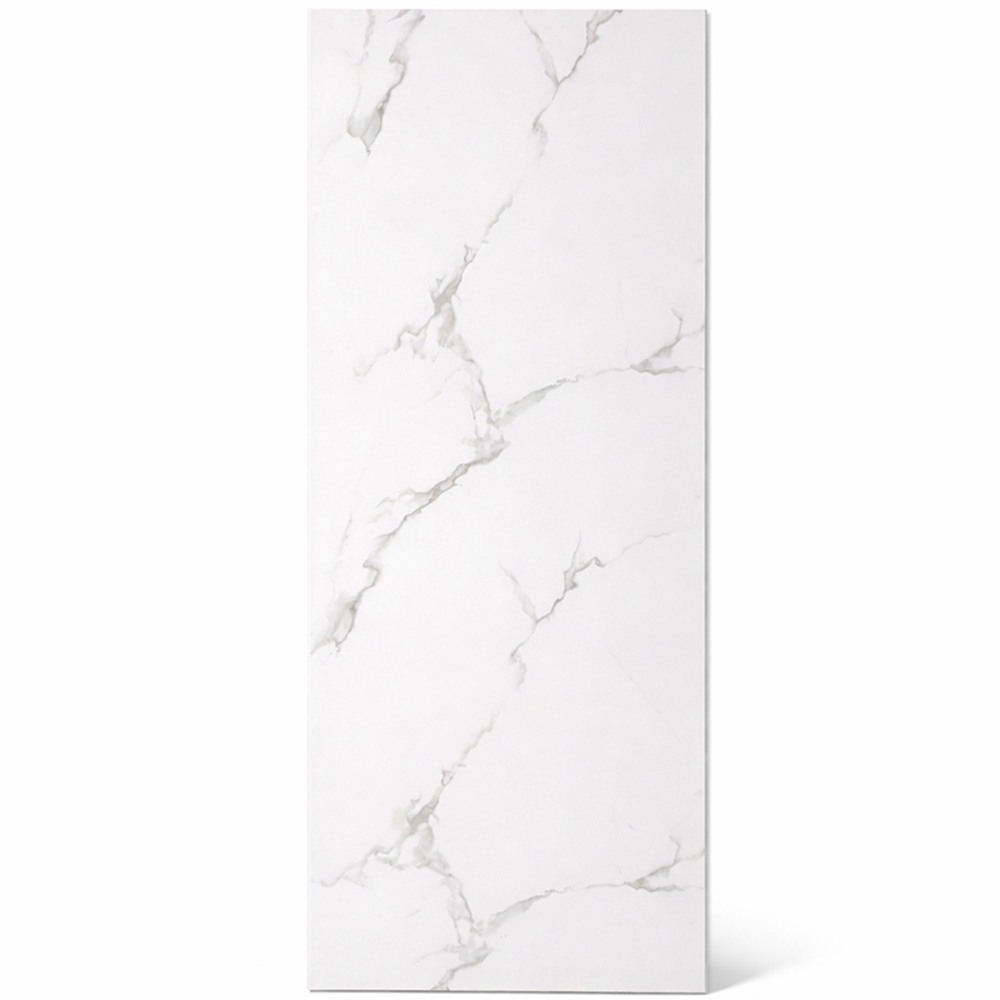 Britwall White Carrara Marble Glossy Shower Panel 2400 x 1000 x 10mm 3 Pack Image 2