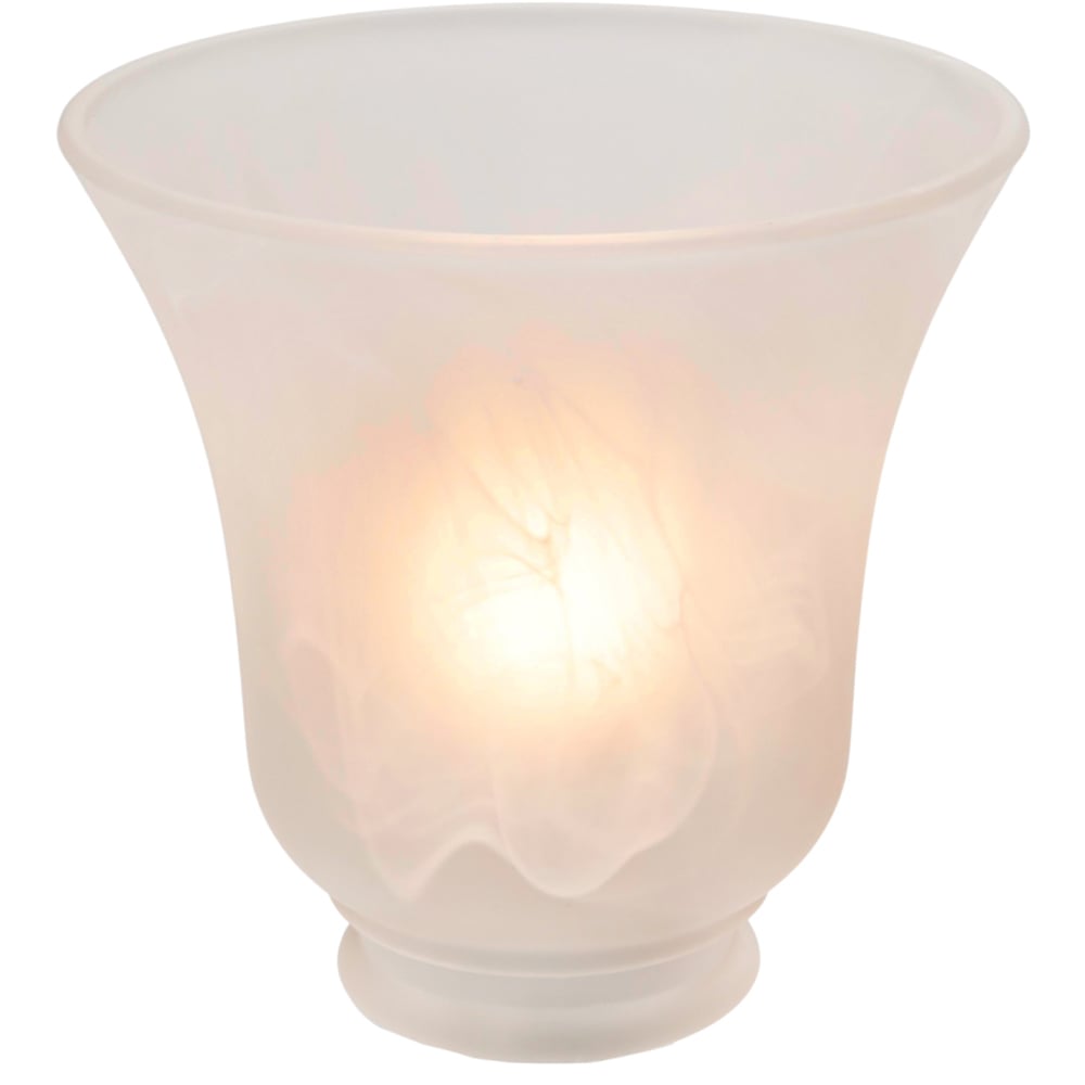 Happy Homewares White Alabaster Glass with Curving Body 2 Pack Image 4