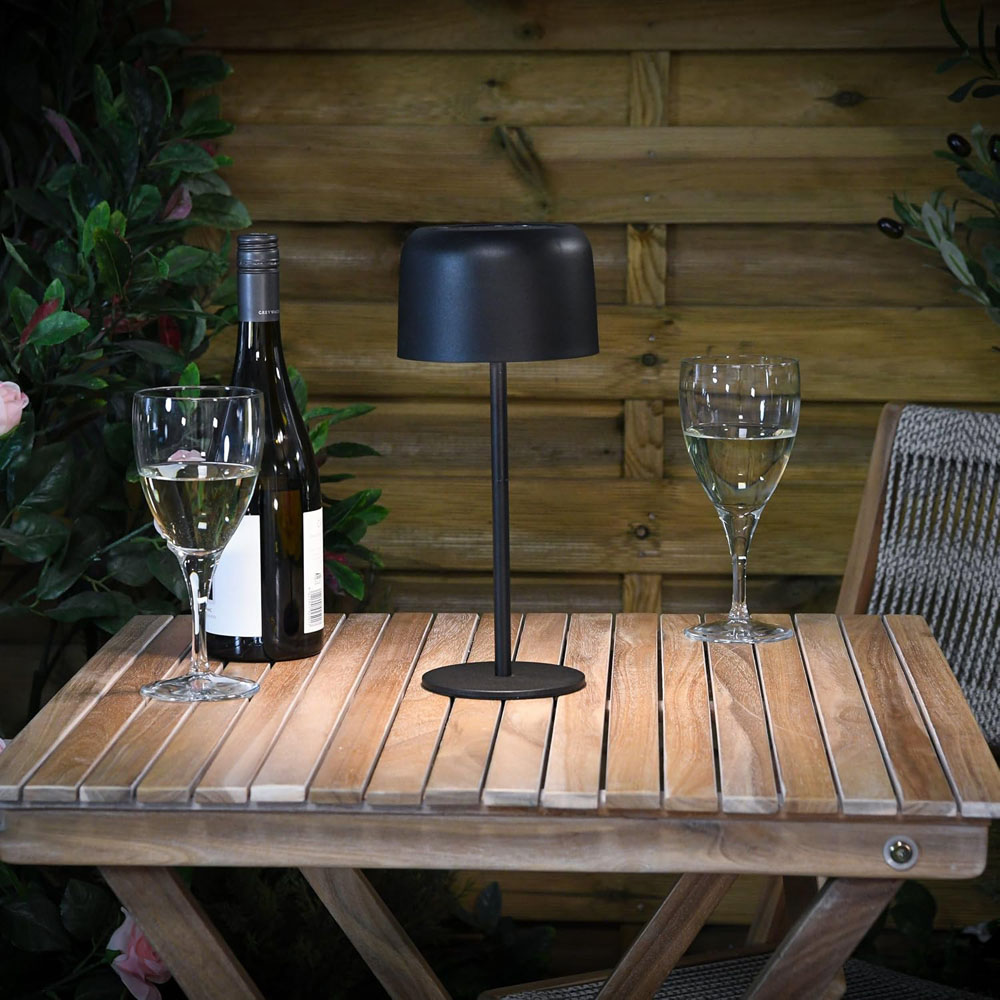 Garden Gear Onyx Black Outdoor Solar Table Lamp 2 Pack Image 5