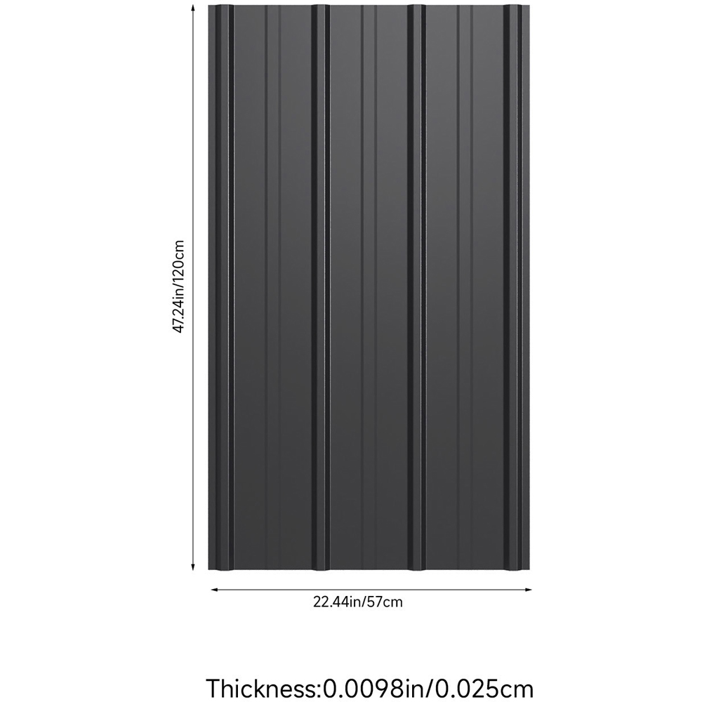 Living and Home 120 x 57cm Grey Galvanised Steel Roofing Sheet 12 Pack Image 7