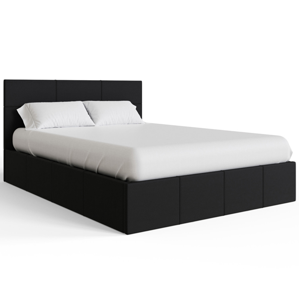 GFW Double Black Side Lift Ottoman Bed Image 2