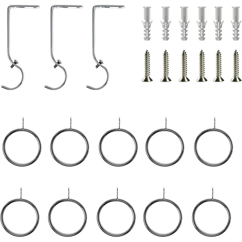 Home Treats 40 to 144cm Extendable Black Nickel Flat Curtain Pole Image 5