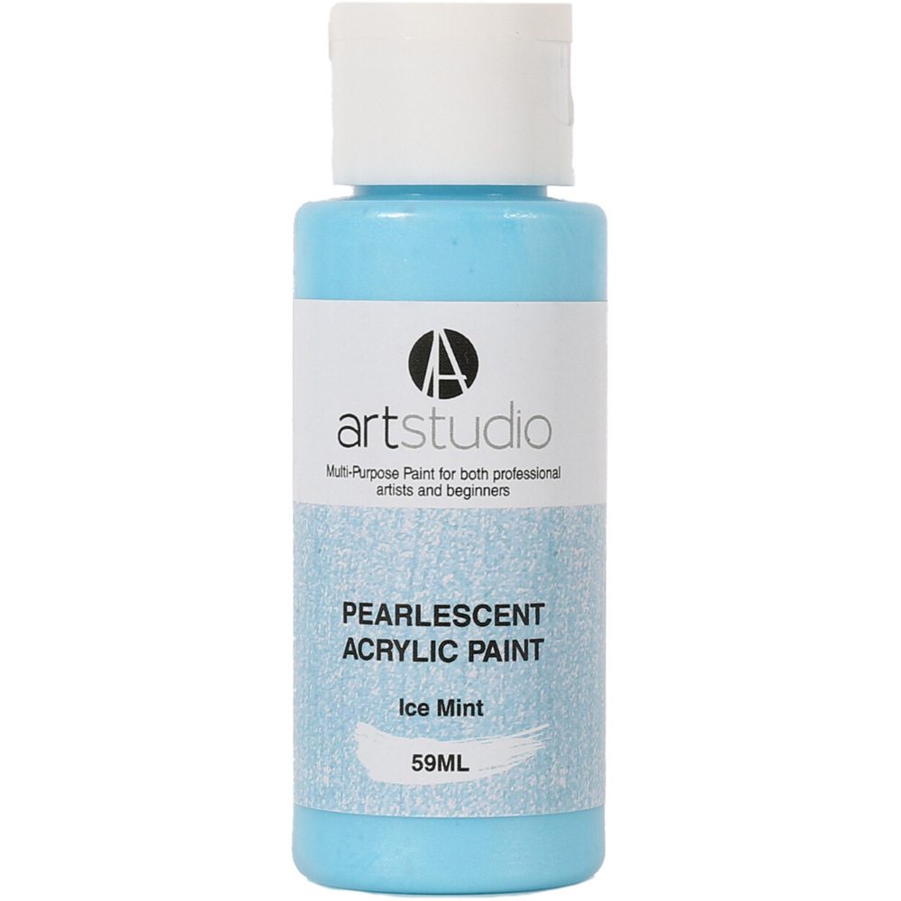 Art Studio Acrylic Pearlescent Paint - Ice Mint Image