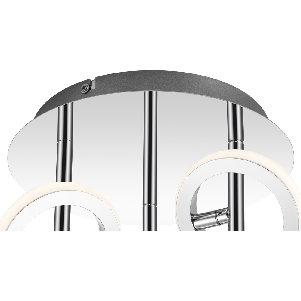 Cosylyte Holdon 3 Ring Chrome Drop Rod LED Ceiling Spotlight Image 5
