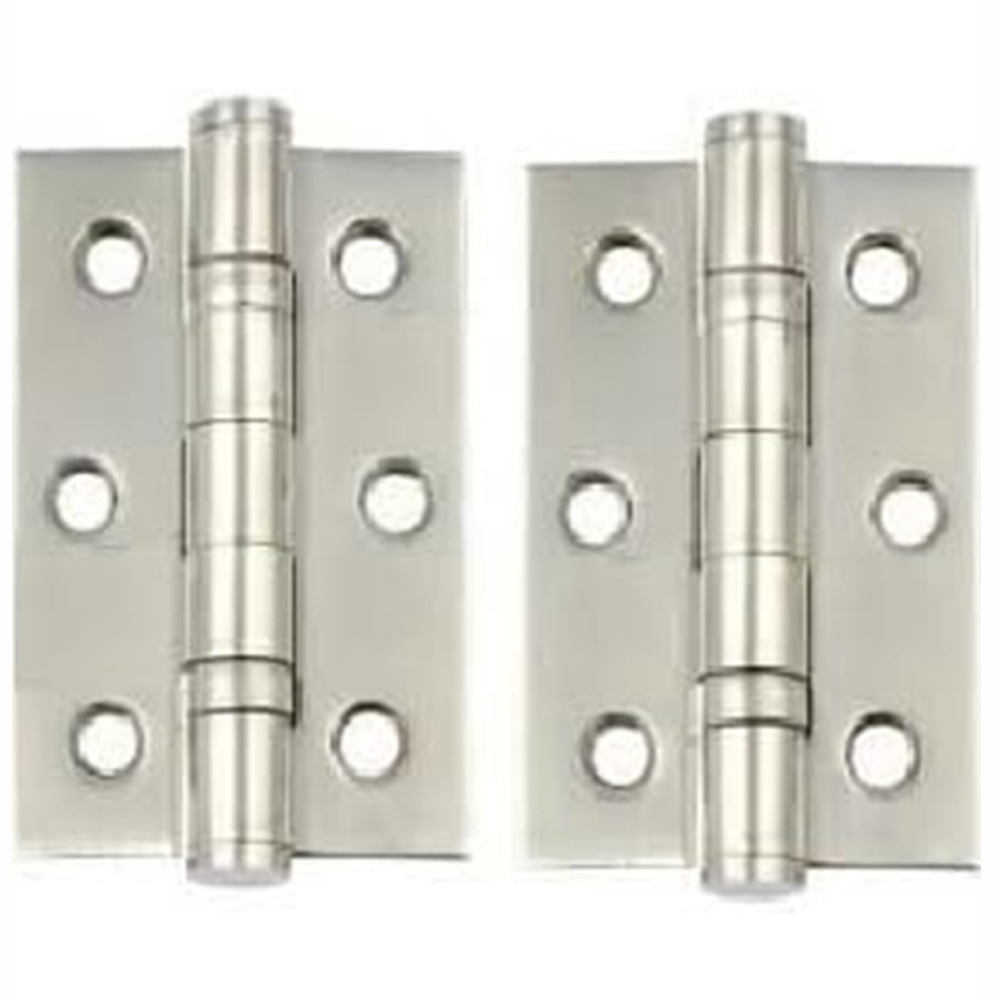 Golden Grace Satin Nickel Ball Bearing Timber Door Hinge Pair 75mm 5 Pack Image 2