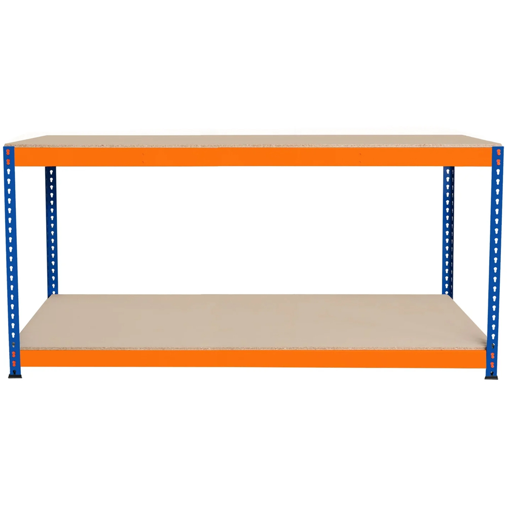 MonsterShop S-Rax 2 Shelf Blue and Orange Workbench 180 x 60cm Image 3