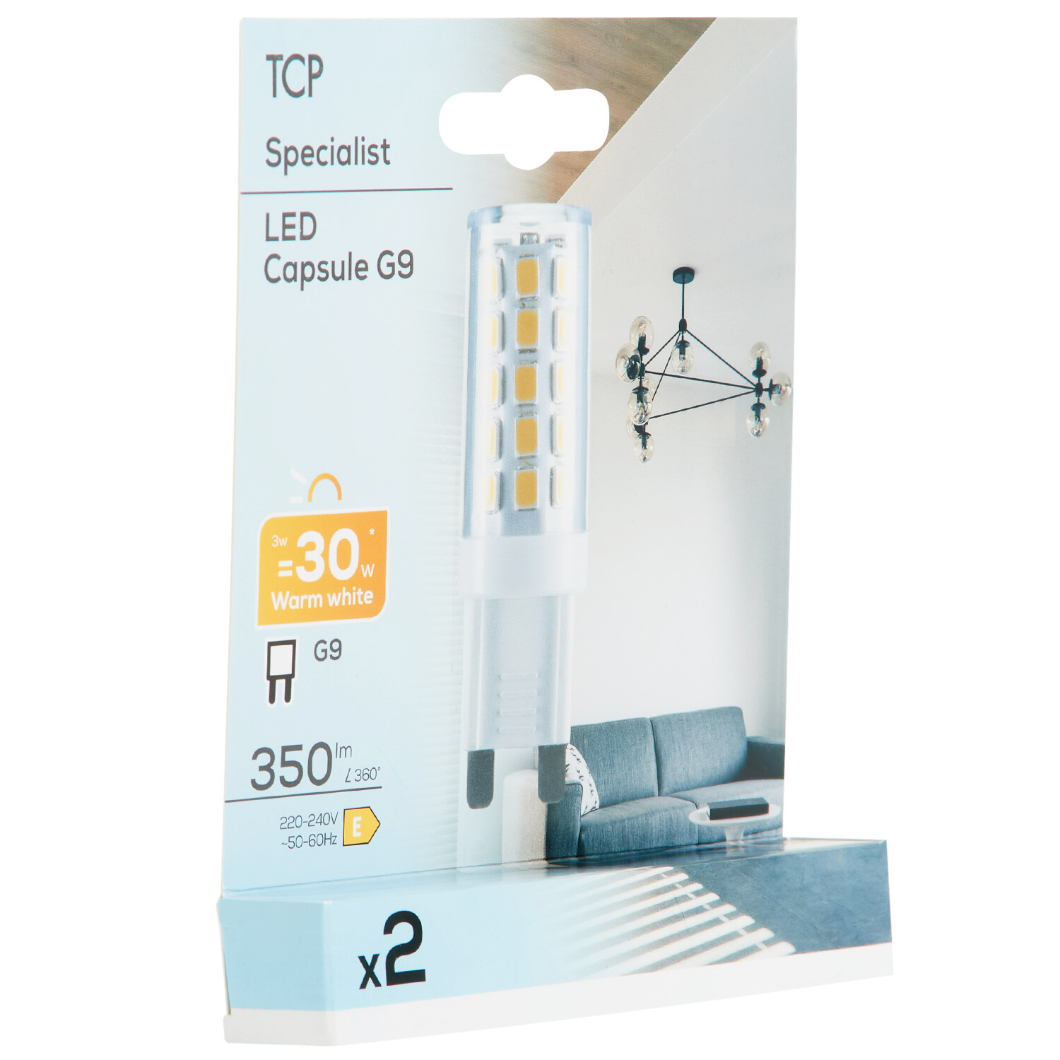 TCP LED Capsule G9 350L Bulbs - Warm White Image 2