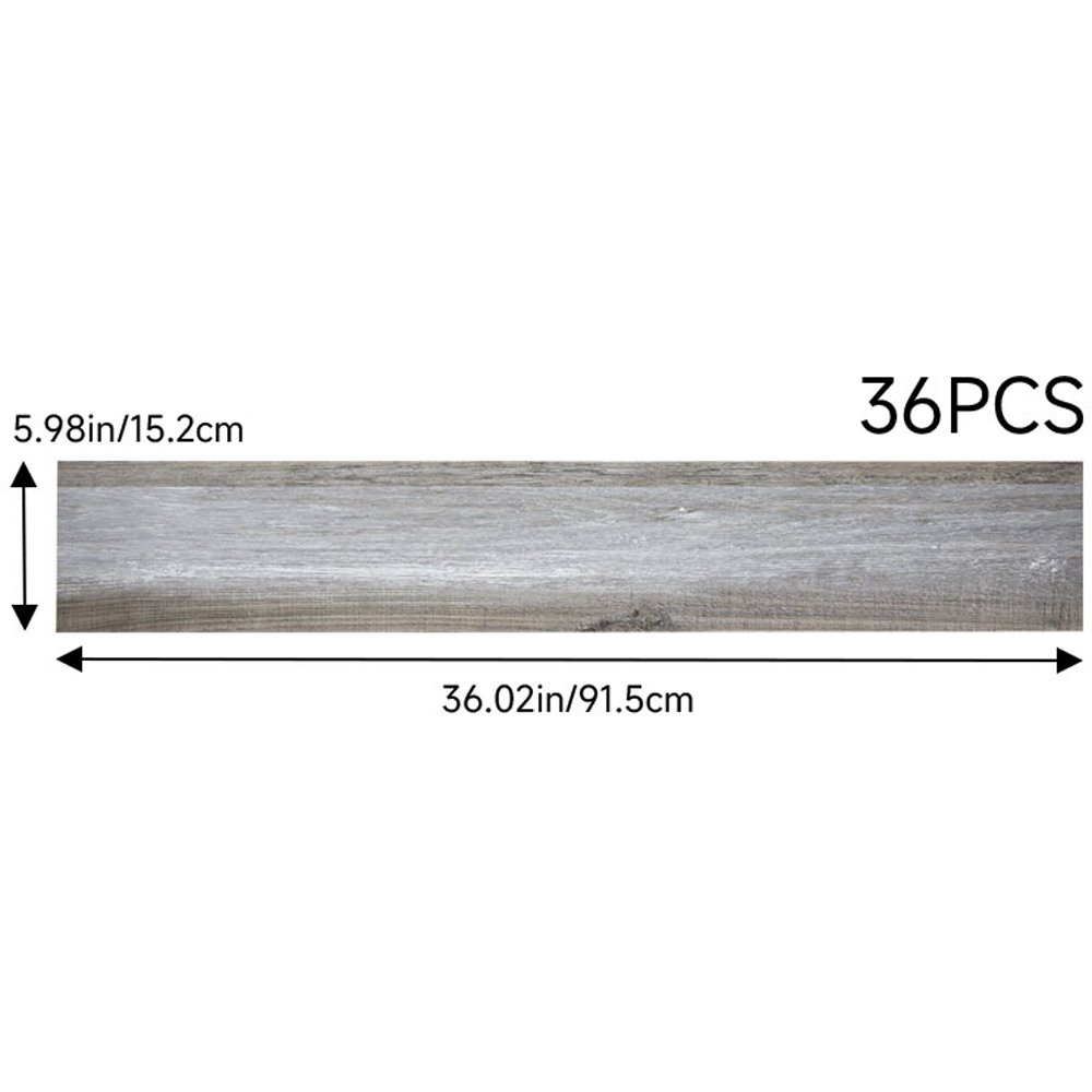 Living and Home Ash Grey Rectangle PVC Flooring Self Adhesive 36 Pack Image 8