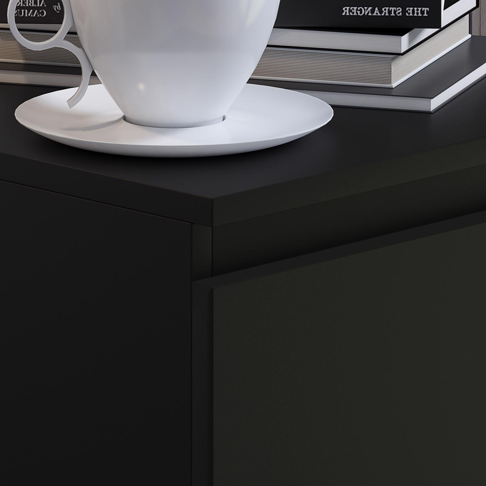 FWStyle Carlton 4 Drawer Matt Black Chest of Drawers Image 3
