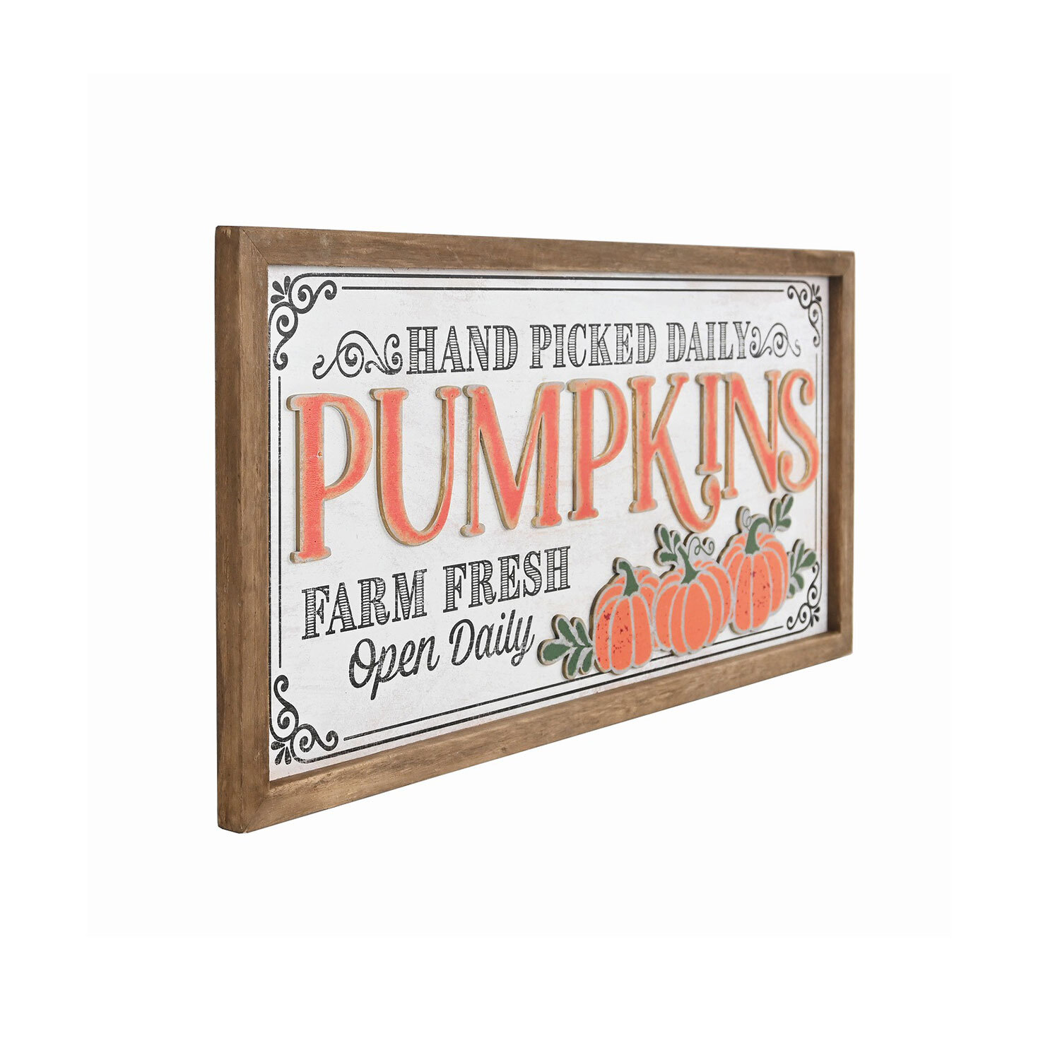 Farm Fresh Pumpkin Plaque Multicolour Image 2