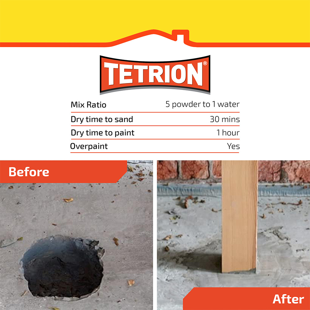 Tetrion Grey Masonry Repair Cement 2kg Image 6