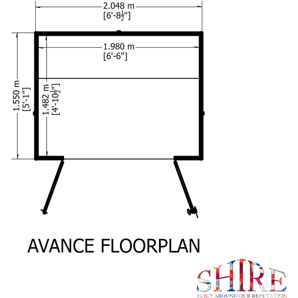 Shire Avance 7 x 5ft Double Door Shiplap Traditional Summerhouse Image 8