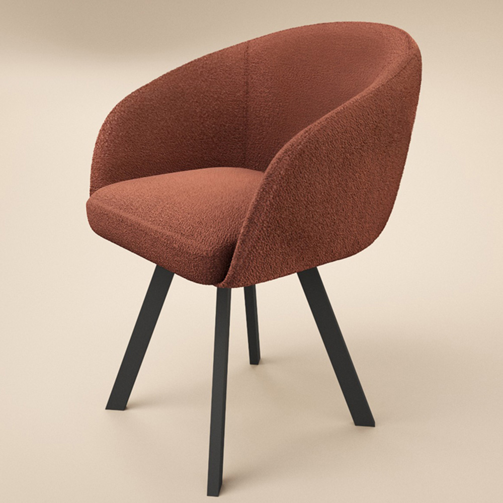 SOLACE+CO Vito Set of 2 Brown Dining Chair Image 2