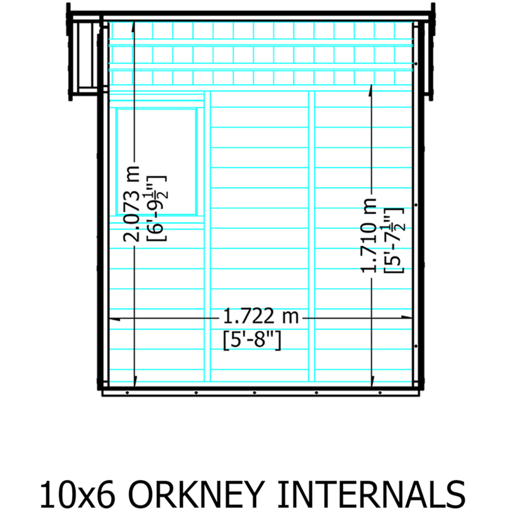 Shire Orkney 10 x 6ft Shiplap Apex Garden Shed Image 4
