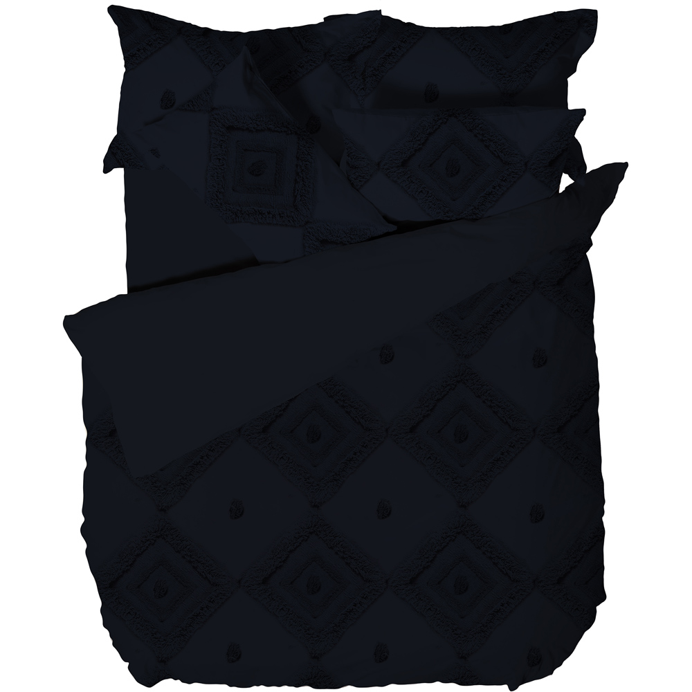 Linen House Adalyn Super King Aztec Tufted Duvet Cover Set Image 2