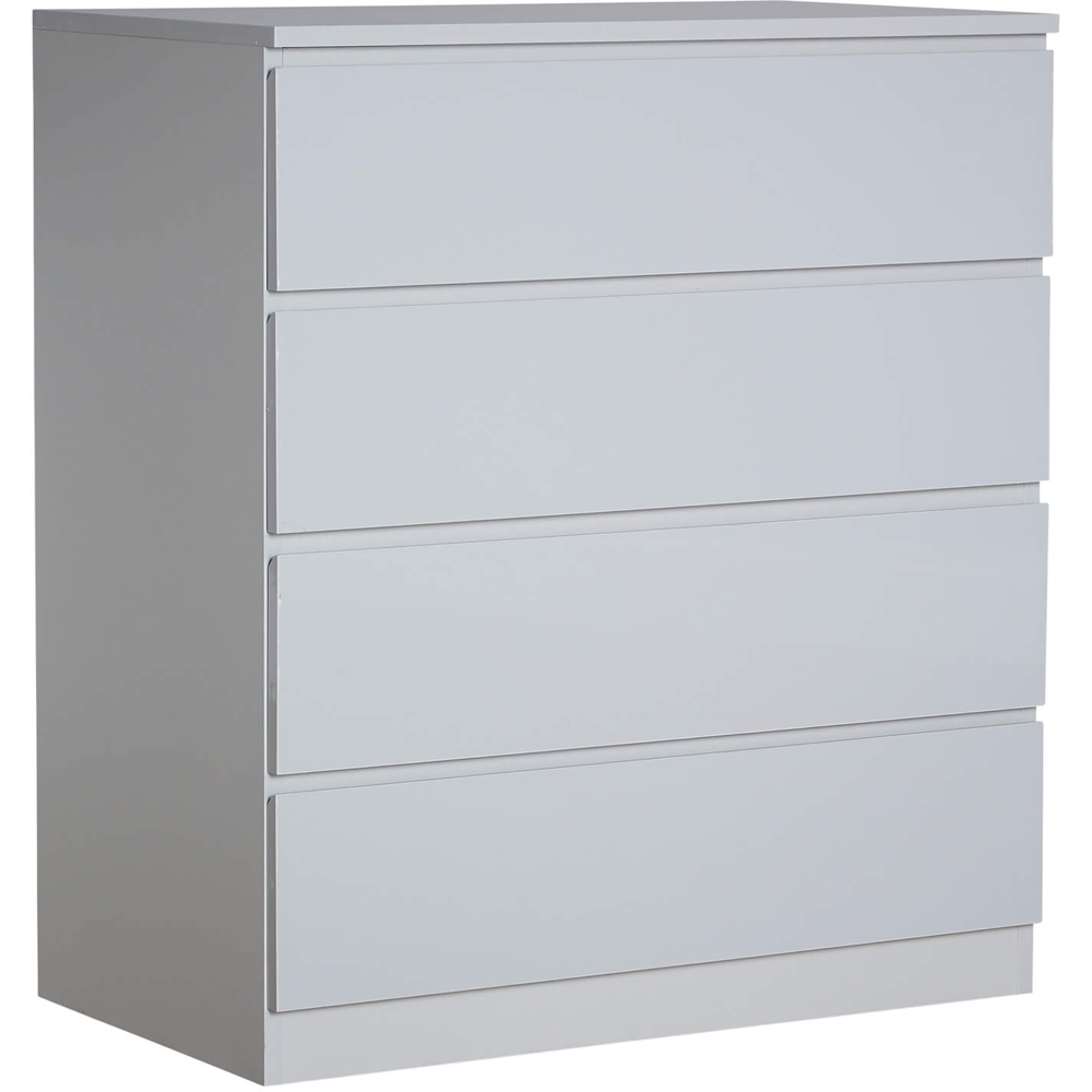 Home Source Lugano 4 Drawer Grey Chest of Drawers Image 2