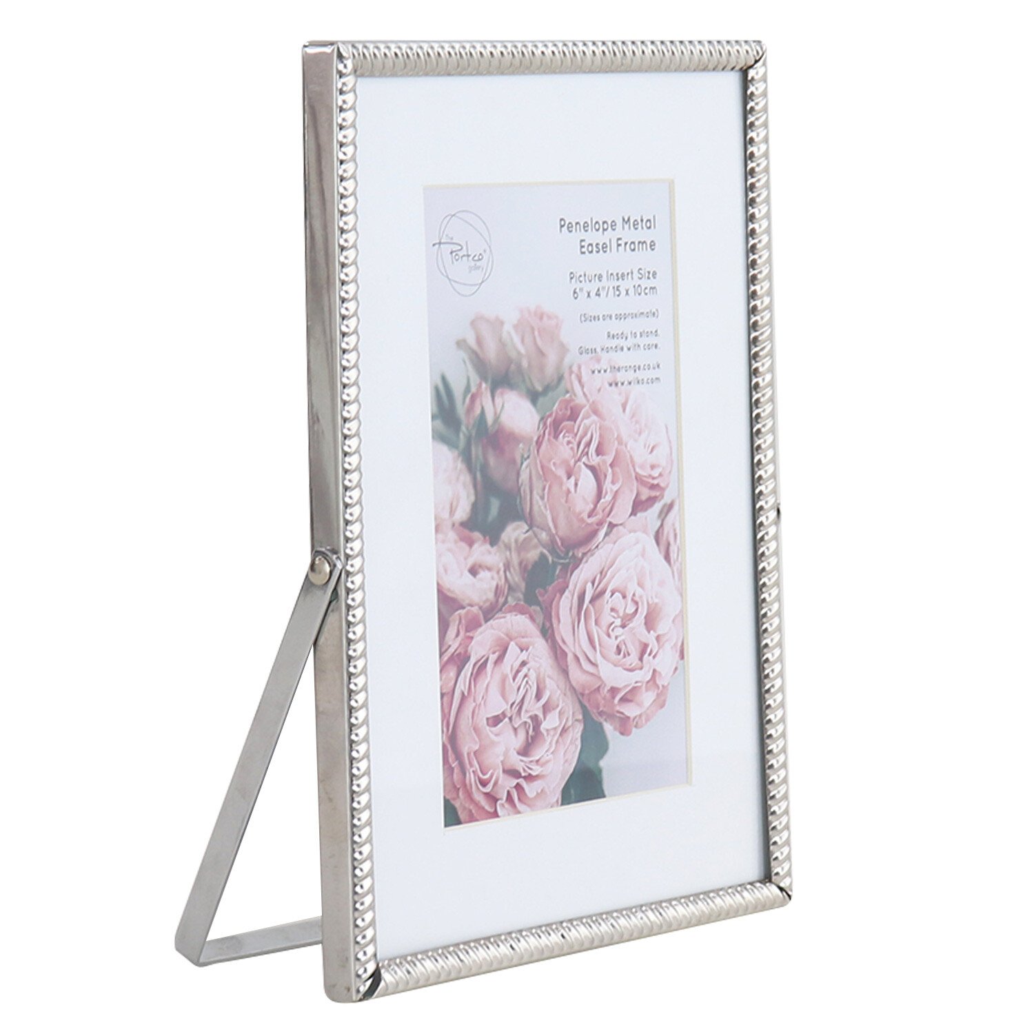 Penelope Metal Easel Frame - Silver / 6 x 4in Image 2
