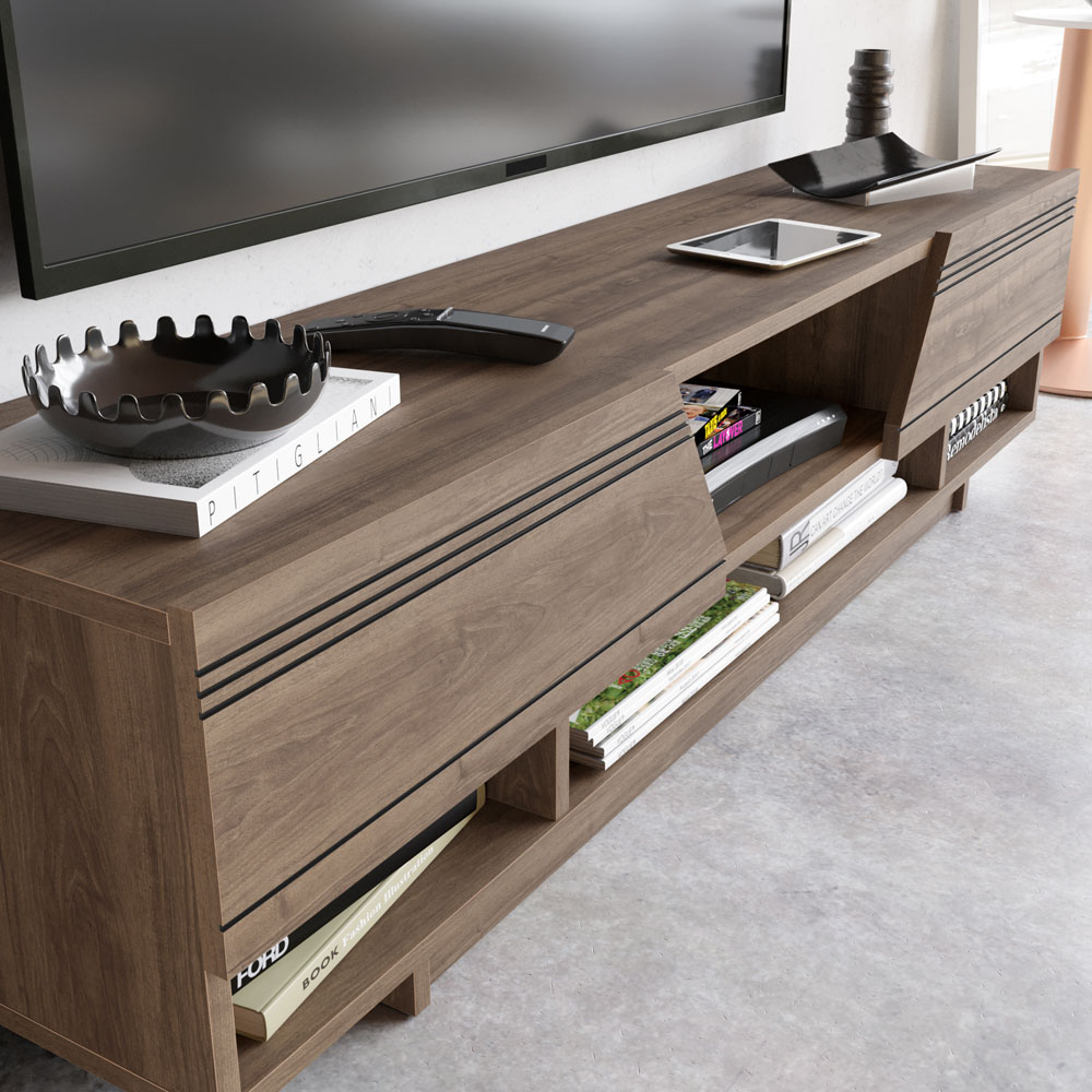 Decorotika Aspatria Walnut TV Unit Image 3