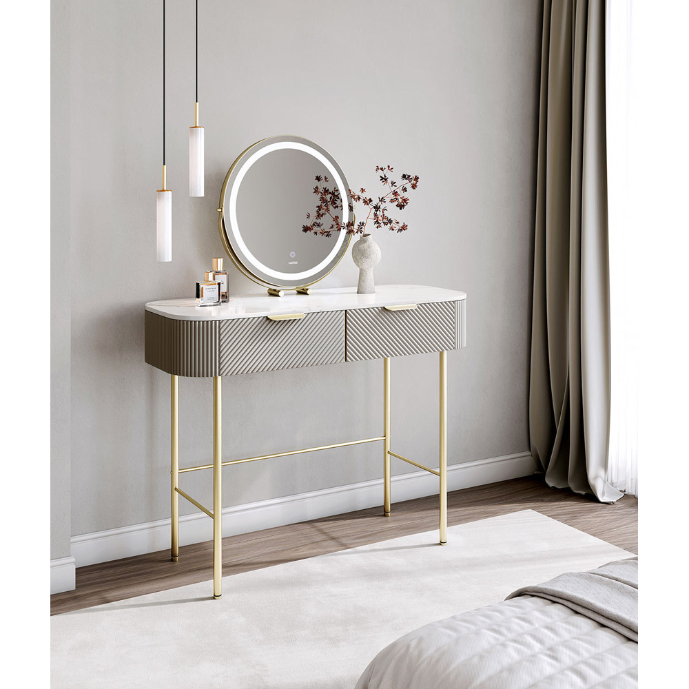 CARME Home Riley 3 Colour LED Gold Touch Sensor Light Mirror Image 5