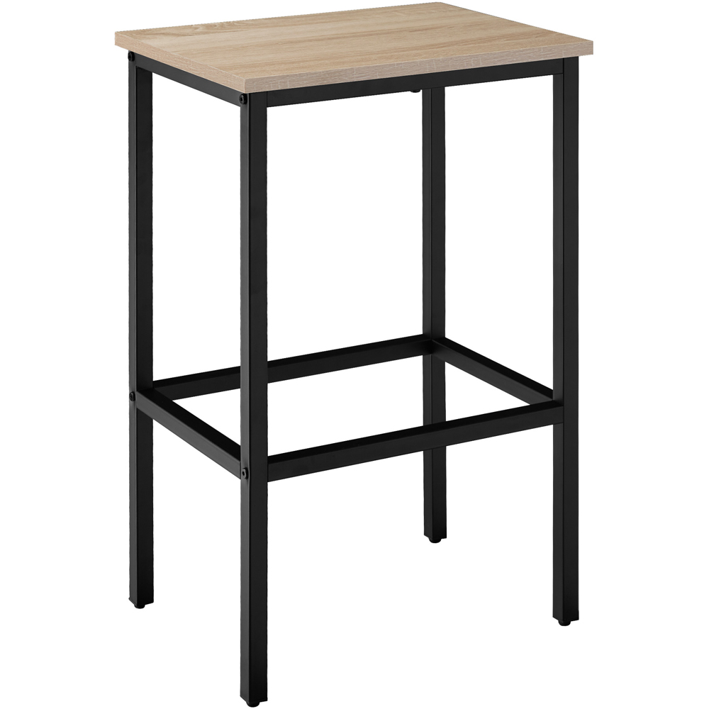 tectake 2 Seater Light Wood Oak Sonoma Bar Table with Stools Image 4