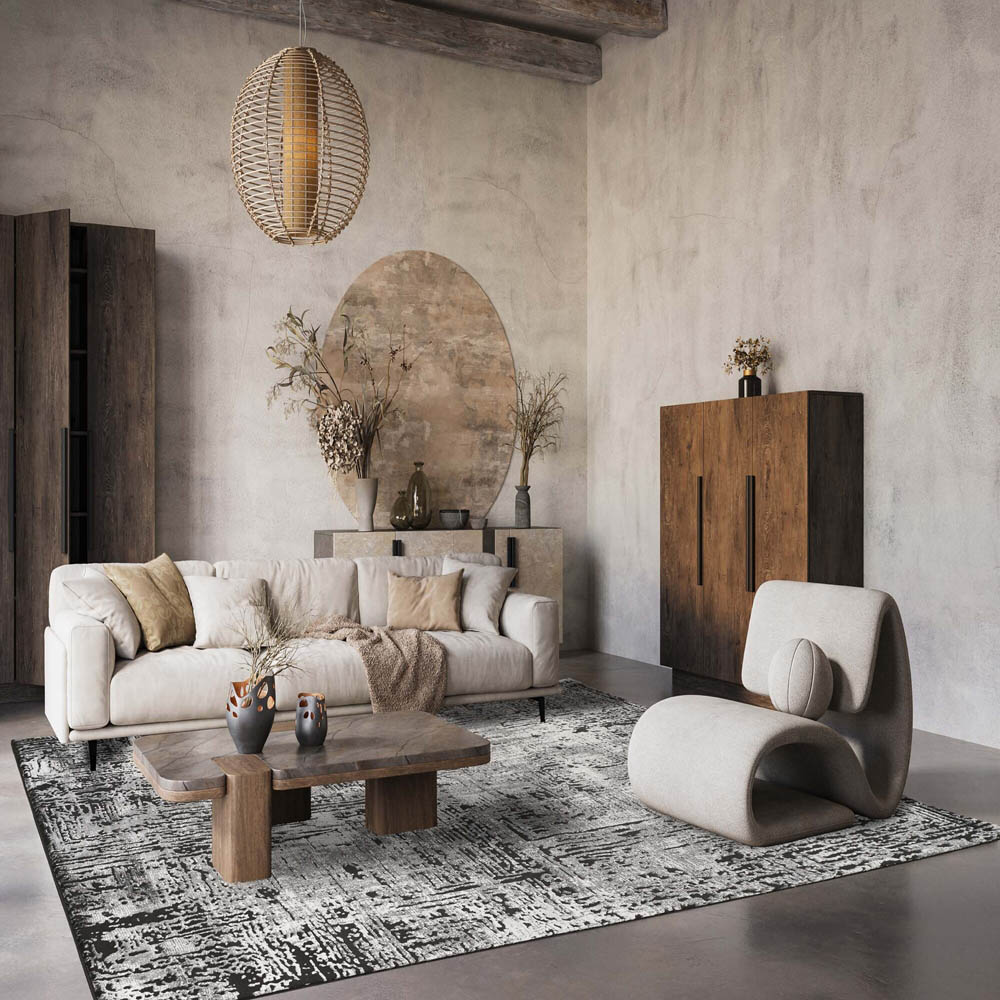 Desire Rugs Belgravia Metallic Sheen Modern Illusion Design Grey Rug 200 x 290cm Image 5