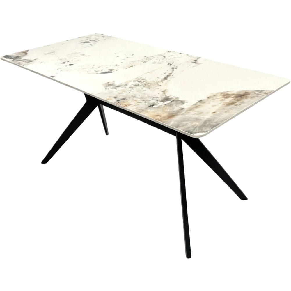 Indoor Living Charlotte 4 Seater Velvet Marble Top Dining Set Grey Image 8