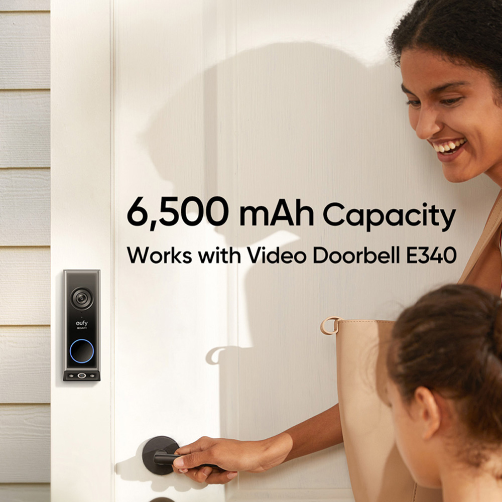 Eufy Black Doorbell with Detachable Battery Pack Image 4