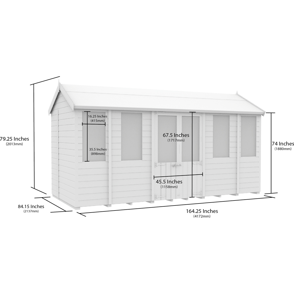 DIY Sheds 14 x 7ft Tongue and Groove Timber Apex Summerhouse Image 9