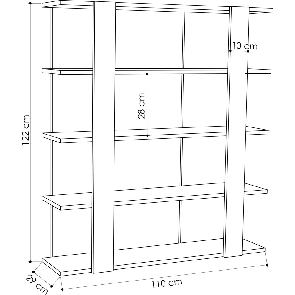 Decortie Tita White Medium Bookcase Image 5