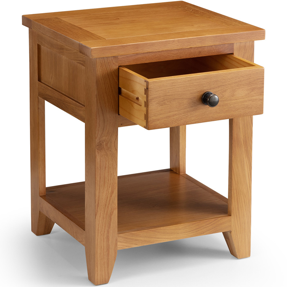 Julian Bowen Astoria Single Drawer White Oak Lamp Table Image 5