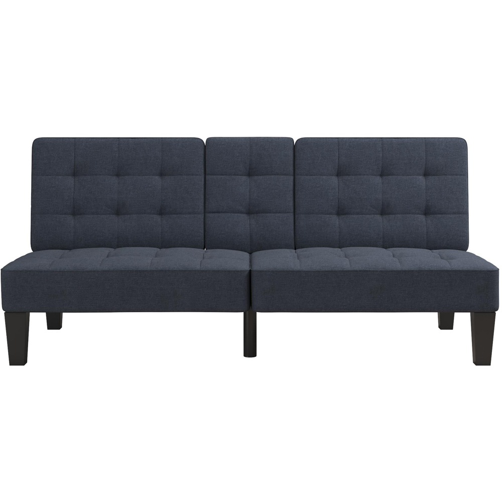 Dorel Adalynn Blue Linen Convertible Futon Image 3