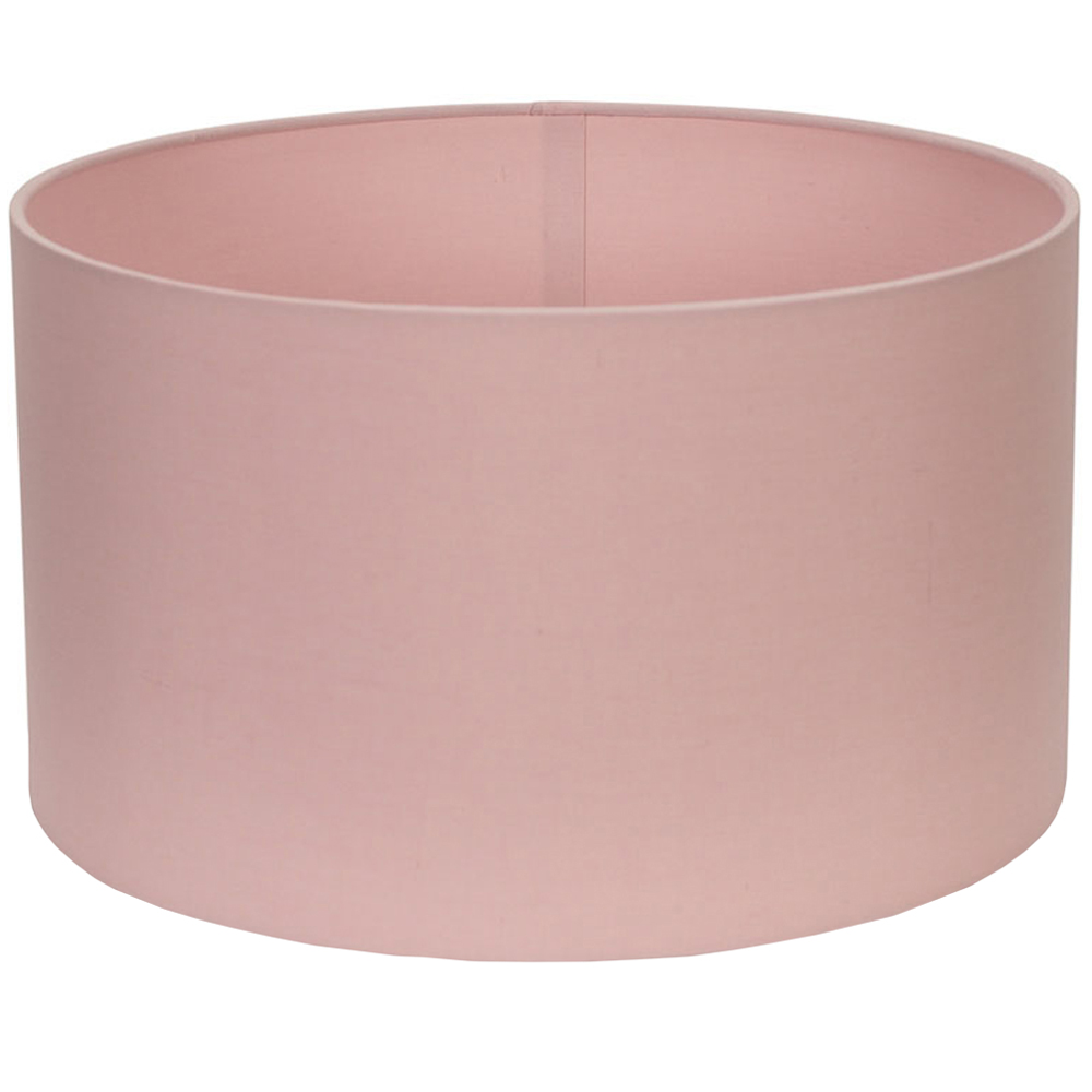 ValueLights Reni Blush Pink Ceiling Drum Lamp Shade Medium Image 1