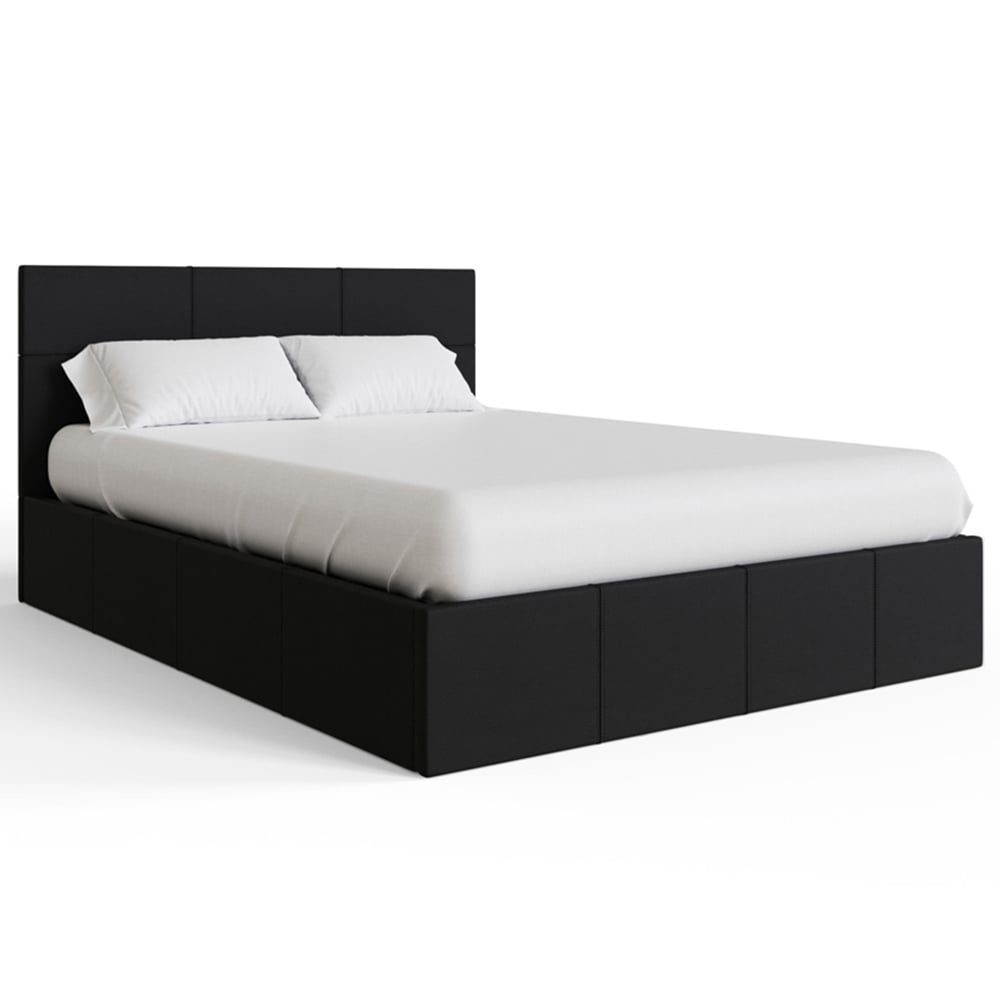 GFW Small Double Black Side Lift Ottoman Bed Image 2