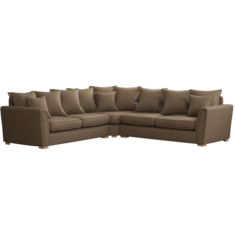 Wendleberry 4 Seater Venice Nutmeg Scatter Back Corner Sofa Image 2