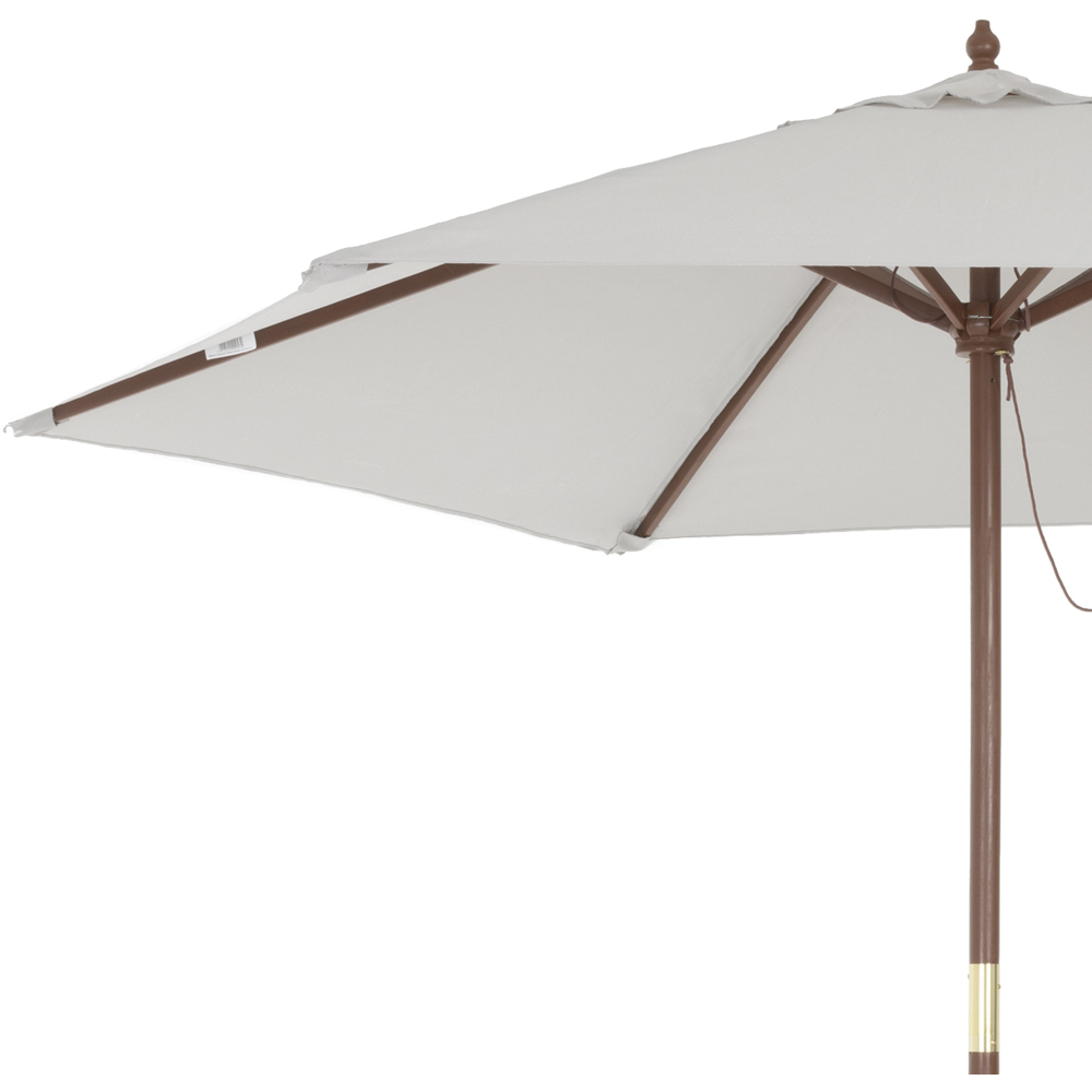 Charles Bentley Grey Wooden Parasol 2.4m Image 4