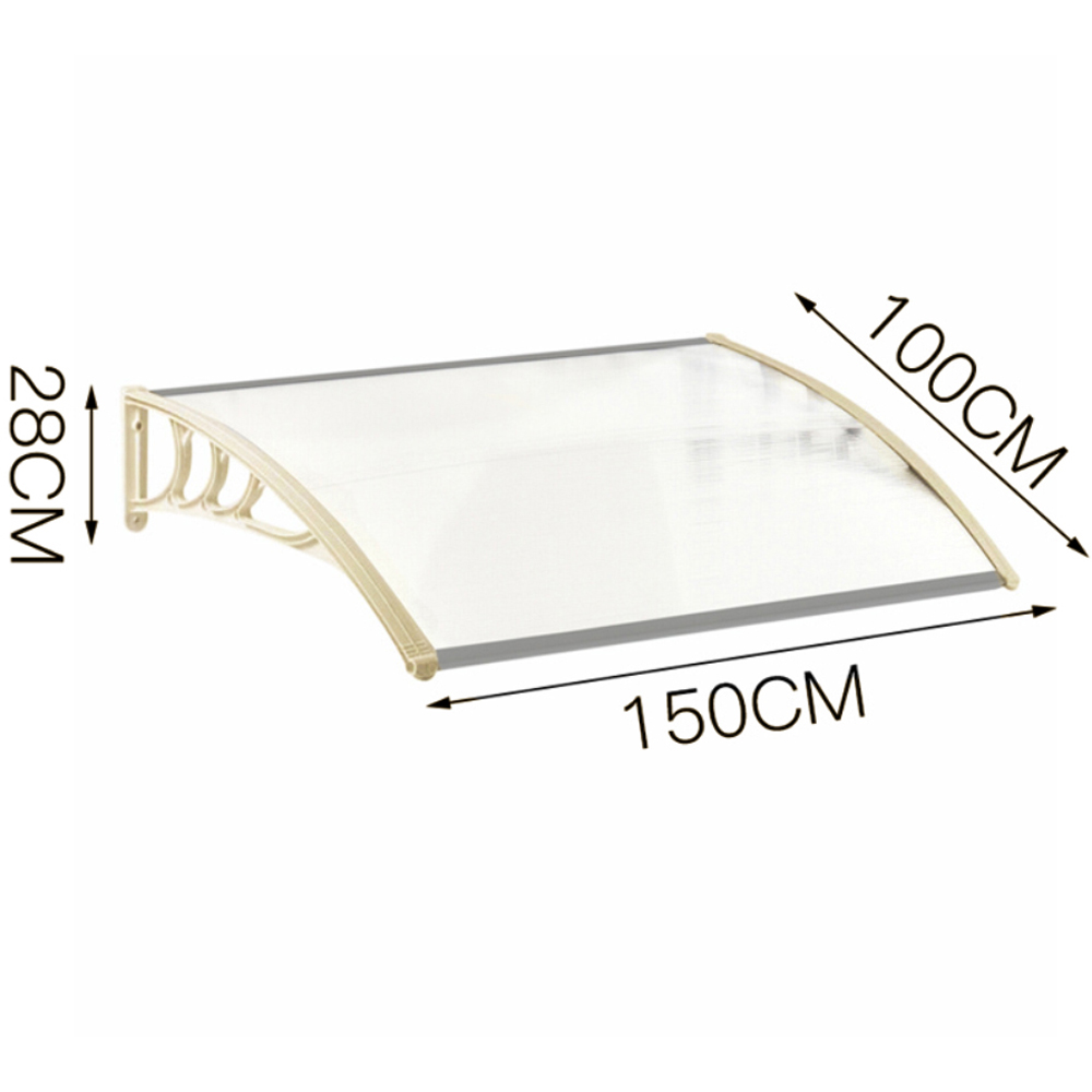 Living and Home White Window and Door Awning Canopy with Brackets 1.5m Image 6