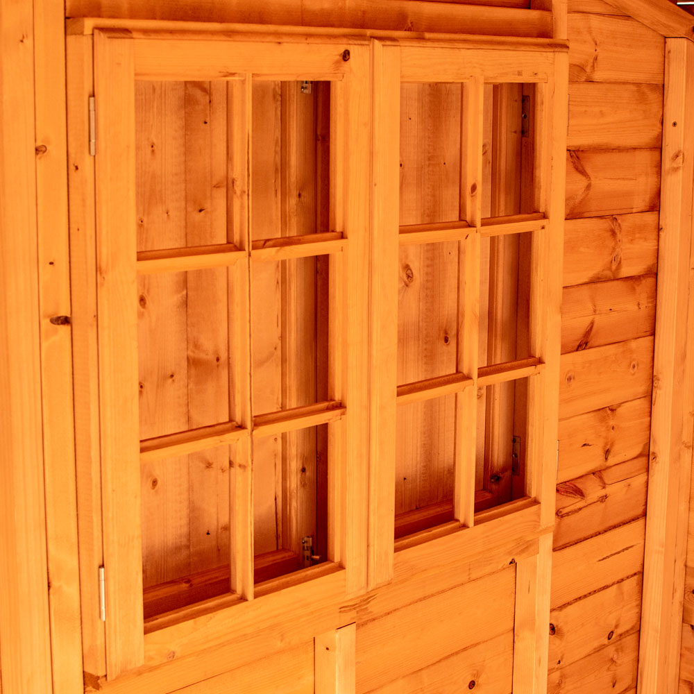 Shire 9 x 6ft Shiplap Style C Security Cabin Apex Garden Shed Image 5