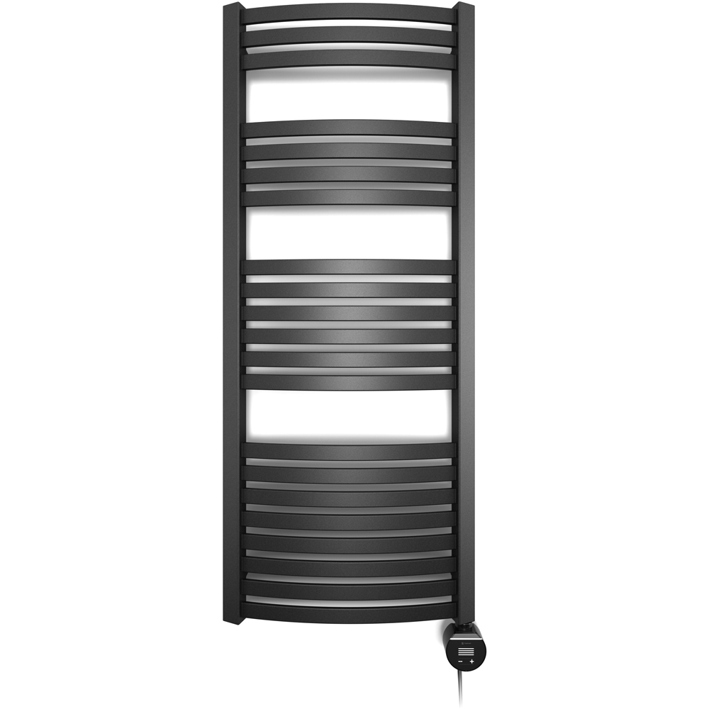 Terma Dexter E Matt Black Electric Towel Rail 1220 x 600mm Image 3