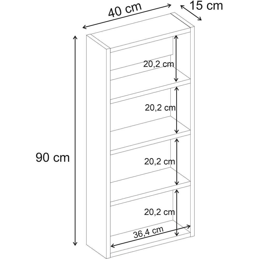 Decortie Rafina 4 Shelf Sapphire Oak Multipurpose Shelf Unit Image 5