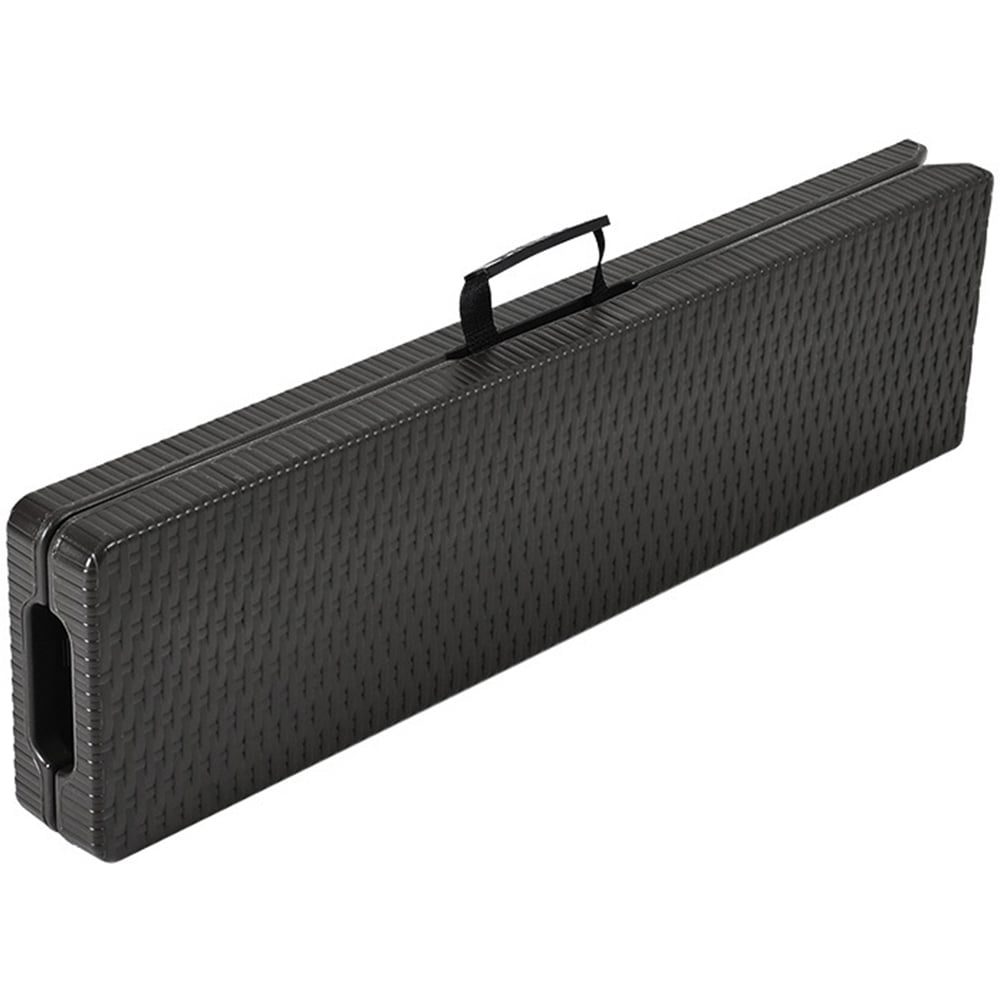 Living and Home Set of 2 Rattan Black Folding Bench Image 5