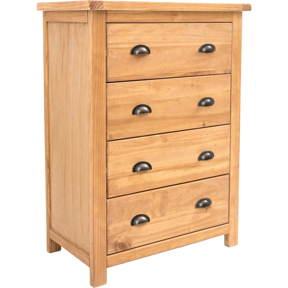 Cabinet Bits Lugo 4 Drawer Antique Wax Brass Cup Handle Chest of Drawers Image 3