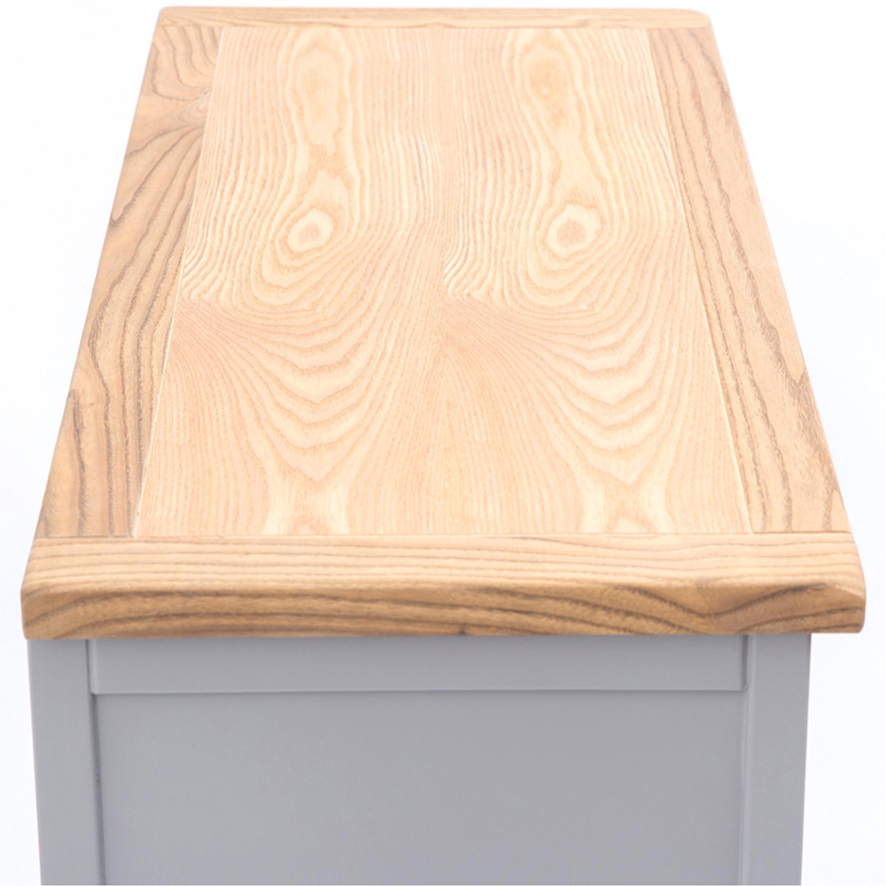 Cabinet Bits Rocca 5 Drawer Dark Grey Chrome Knob Chest of Drawers Image 6