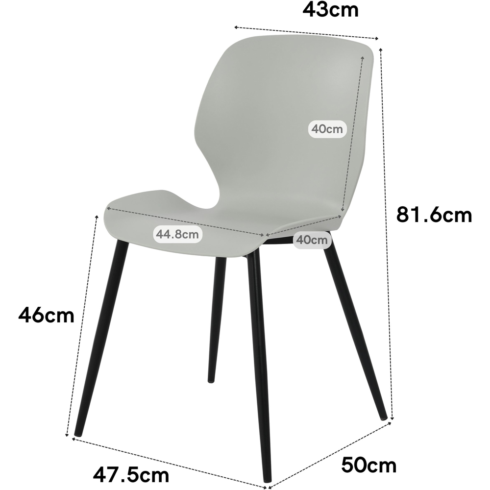 Core Products Aspen Carnaby 4 Seater Plastic Rectangular Dining Set White and Light Grey Image 7