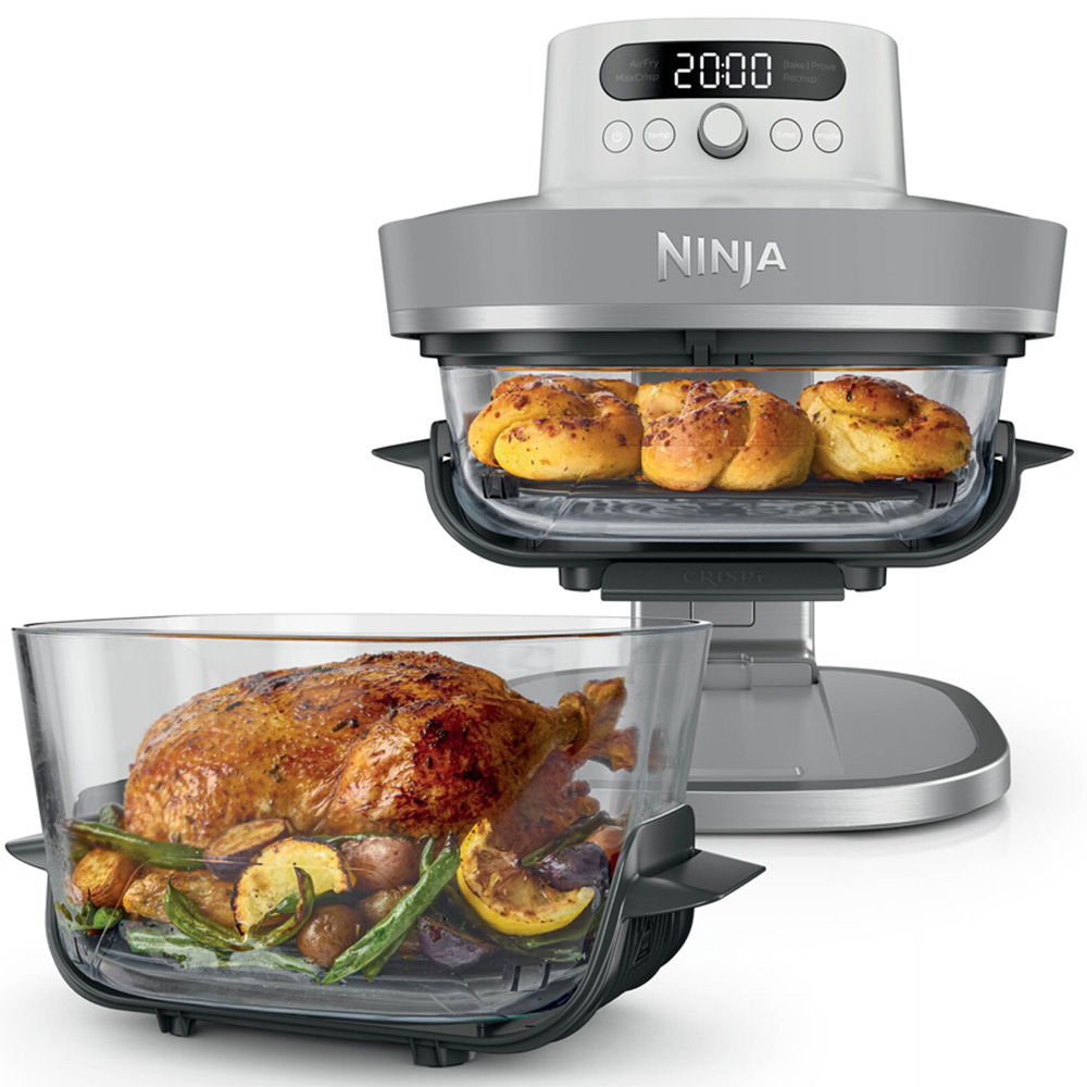 Ninja CRISPi PRO AS090UKWH 5-in-1 White Dual 8L Glass Air Fryer Image 2